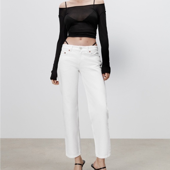 ZARA Low Rise Straight Leg Jean BNWT - Picture 1 of 6